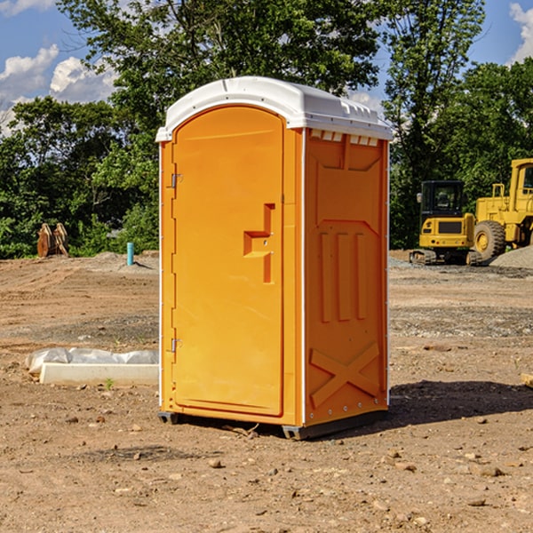 how often are the porta potties cleaned and serviced during a rental period in Belle Haven